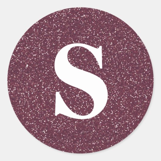 Elegant Glitter Gold Monogram Envelope Seal Ronde Sticker (Voorkant)
