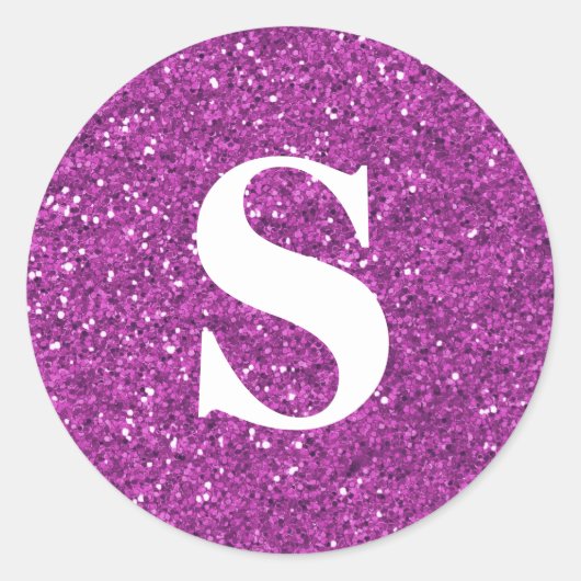 Elegant Glitter Gold Monogram Envelope Seal Ronde Sticker (Voorkant)