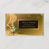 Elegant Glitter Gold Roos Voeg Jouw tekst toe Visitekaartje (Voorkant)