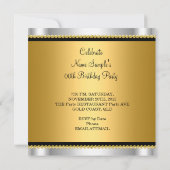 Elegant Glitter Gold Silver Glamor Chandelier Kaart (Achterkant)