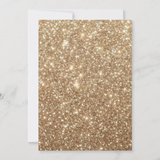 Elegant Glitter Gold St. Patrick's Day Party Kaart (Achterkant)