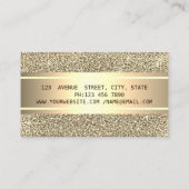 Elegant Glitter, Gold Stripe, Lotus Yoga Girl Visitekaartje (Achterkant)