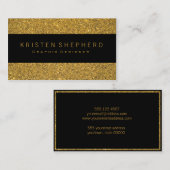 Elegant Glitter Gold Visitekaartjes (Voorkant / Achterkant)