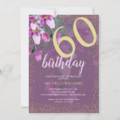 Elegant Glitter Gold Waterverf Floral Chic Kaart (Voorkant)