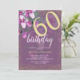 Elegant Glitter Gold Waterverf Floral Chic Kaart