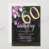 Elegant Glitter Gold Waterverf Floral Chic Kaart (Voorkant)