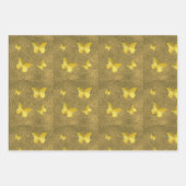 Elegant Glitter Goud Vlinder Patroon Inpakpapier Vel (Voorkant 2)