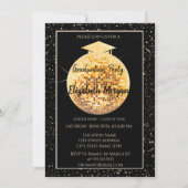 Elegant Glitter Graduation Cap, Disco Ball Confett Kaart (Voorkant)