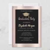 Elegant Glitter Gradup Roos Gold Glitter Kaart (Voorkant)