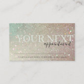 Elegant Glitter Green Pink Aqua Shiny Appointment Visitekaartje (Voorkant)