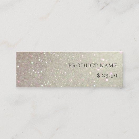 Elegant Glitter Green Pink Aqua Shiny Price Label (Voorkant)