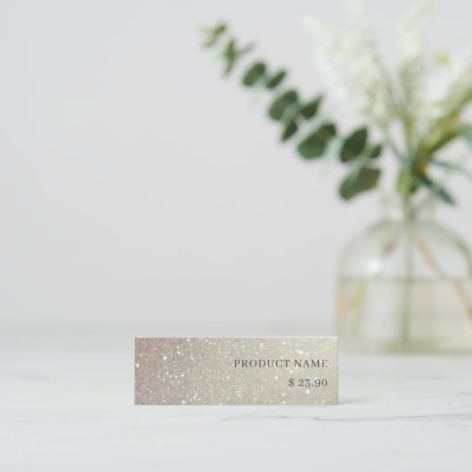 Elegant Glitter Green Pink Aqua Shiny Price Label (Staand voorkant)