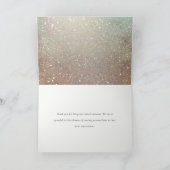 Elegant Glitter Green Pink Aqua Shiny Shimmer Bedankkaart (Binnen)