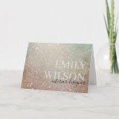 Elegant Glitter Green Pink Aqua Shiny Shimmer Bedankkaart (Voorkant)