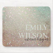 Elegant Glitter Green Pink Aqua Shiny Shimmer Muismat (Voorkant)