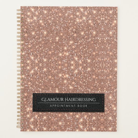 Elegant Glitter Hairdressing Benoeming Luxurous Planner (Voorkant)