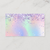 Elegant Glitter Holo Wishing Well for Wedding Informatiekaartje (Achterkant)