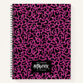 Elegant Glitter Hot Pink Sketchbook-laptop Notitieboek (Voorkant)