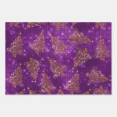 Elegant Glitter-kerstboompatroon Inpakpapier Vel (Voorkant 3)