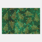 Elegant Glitter-kerstboompatroon Inpakpapier Vel (Voorkant 3)