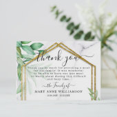 Elegant Glitter leest Funeral Food Hartelijk dank Bedankkaart (Staand voorkant)