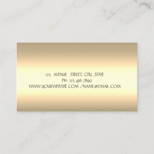 Elegant Glitter Lotus Flower Makeup Holographic Visitekaartje (Achterkant)