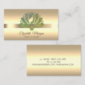 Elegant Glitter Lotus Flower Makeup Visitekaartje (Voorkant / Achterkant)