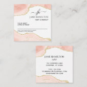 Elegant Glitter Marble Agate Business Afsprakenkaartje (Voorkant / Achterkant)