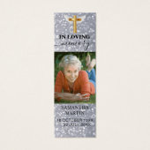 Elegant Glitter Memorial Poem Bladwijzer Mini Visitekaartjes (Voorkant)