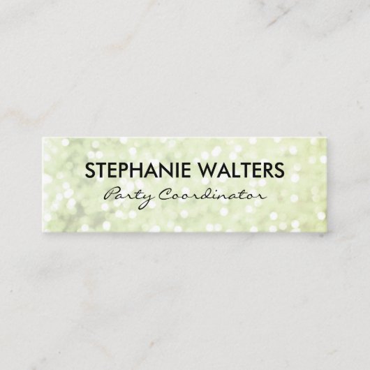 Elegant Glitter Mini Visitekaartje (Voorkant)