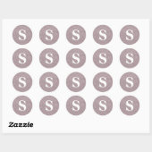 Elegant Glitter Monogram Envelope Seal Ronde Sticker (Vel)