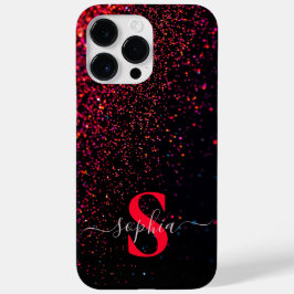 Elegant Glitter monogrammed naam Case-Mate iPhone 14 Pro Max Hoesje