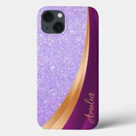 Elegant Glitter monogrammed naam Case-Mate iPhone Case
