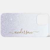 Elegant Glitter monogrammed naam Case-Mate iPhone Case (Achterkant (horizontaal))