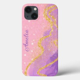 Elegant Glitter monogrammed naam Case-Mate iPhone Case