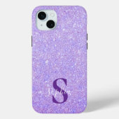 Elegant Glitter monogrammed naam Case-Mate iPhone Case (Achterkant)