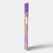 Elegant Glitter monogrammed naam Case-Mate iPhone Case (Achterkant / Rechts)