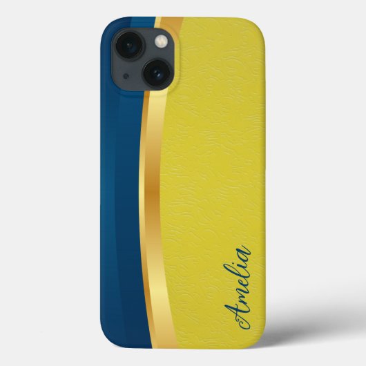 Elegant Glitter monogrammed naam Case-Mate iPhone Case (Achterkant)