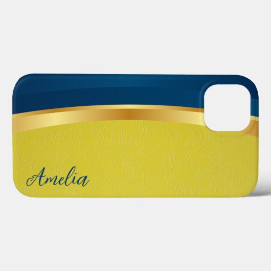 Elegant Glitter monogrammed naam Case-Mate iPhone Case (Achterkant (horizontaal))