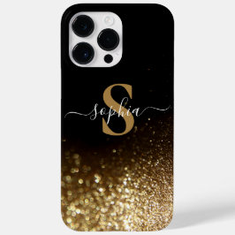 Elegant Glitter monogrammed naam Case-Mate iPhone 14 Pro Max Hoesje