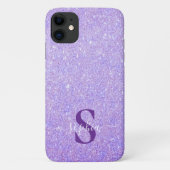 Elegant Glitter monogrammed naam Case-Mate iPhone Case (Achterkant)