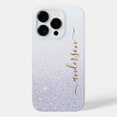 Elegant Glitter monogrammed naam Case-Mate iPhone Case (Achterkant)