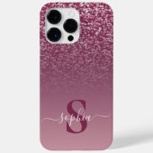Elegant Glitter monogrammed naam Case-Mate iPhone Case (Achterkant)