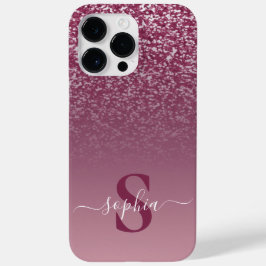 Elegant Glitter monogrammed naam Case-Mate iPhone 14 Pro Max Hoesje