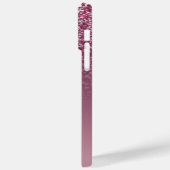 Elegant Glitter monogrammed naam Case-Mate iPhone Case (Achterkant / Links)