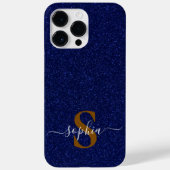 Elegant Glitter monogrammed naam Case-Mate iPhone Case (Achterkant)