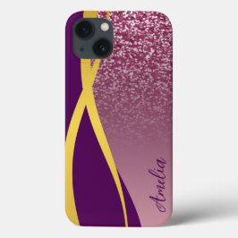 Elegant Glitter monogrammed naam Case-Mate iPhone Case