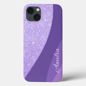 Elegant Glitter monogrammed naam Case-Mate iPhone Case (Achterkant)