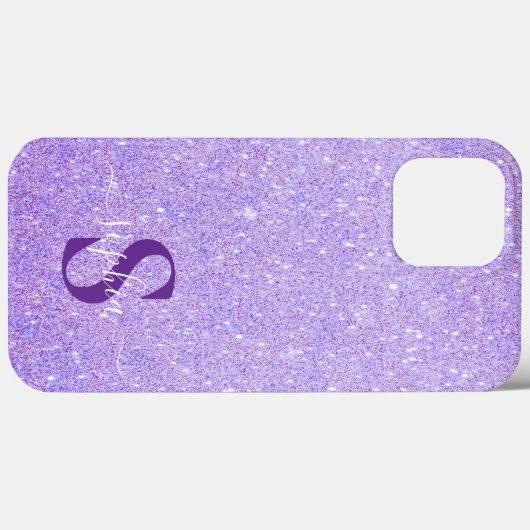 Elegant Glitter monogrammed naam Case-Mate iPhone Case (Achterkant (horizontaal))