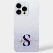 Elegant Glitter monogrammed naam Case-Mate iPhone Case (Achterkant)